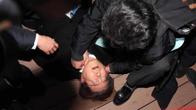 S.Korean opposition leader stabbed by autograph-seeker