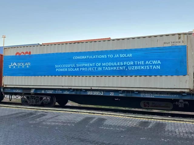 JA Solar Successfully Completes the Shipment of All n-type Modules for the ACWA Power Solar Project in Tashkent, Uzbekistan