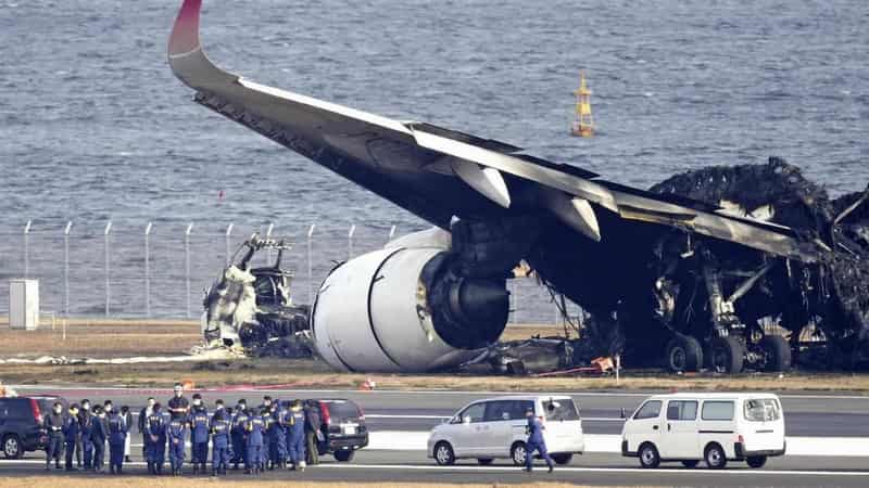 Japan Airlines counts losses from destroyed plane