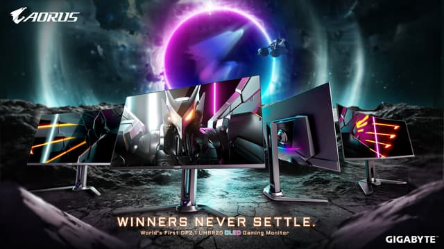 GIGABYTE Debut OLED Monitor Lineup at CES 2024 with the World's First DP2.1 UHBR20 Gaming Monitor