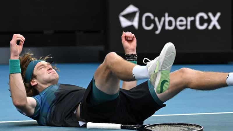 Fifth seed Rublev survives five-set epic at Open