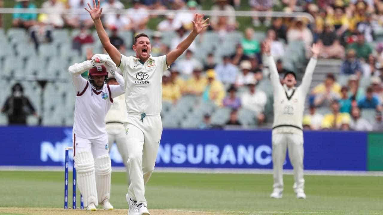 Aussie paceman Hazlewood shrugs off Test milestone