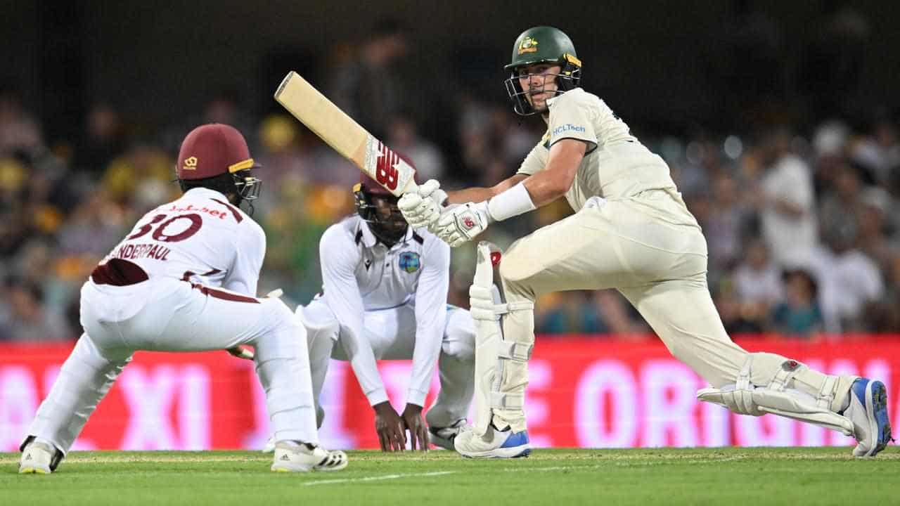 Windies lead by 35 runs after bold Cummins declaration