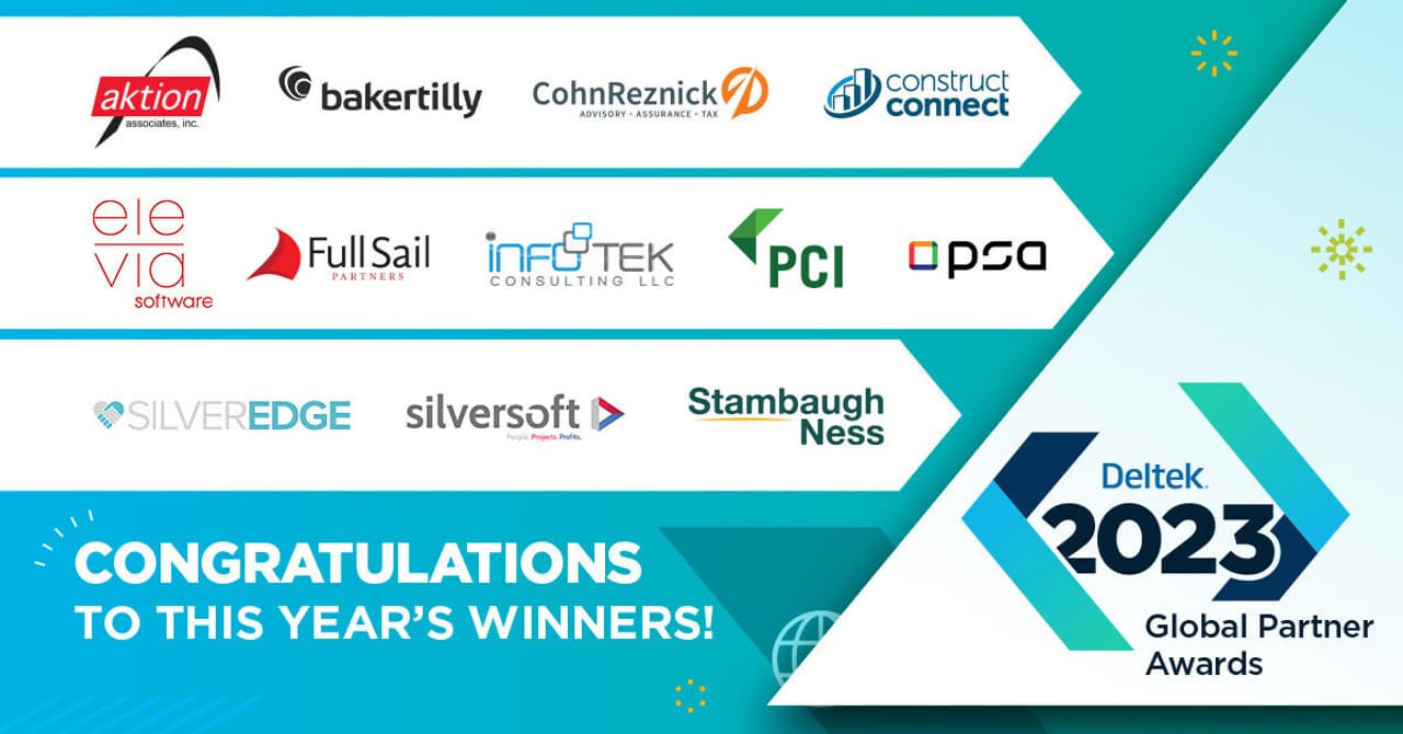 Deltek Announces Global Partner of the Year Award Winners