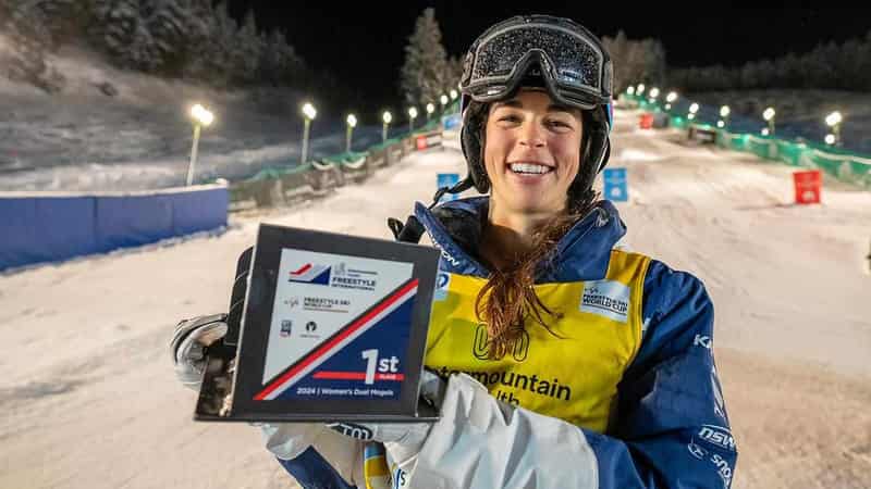 Moguls skier Jakara Anthony creates more history