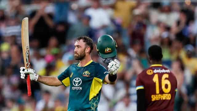 Maxwell blasts record T20I ton against West Indies