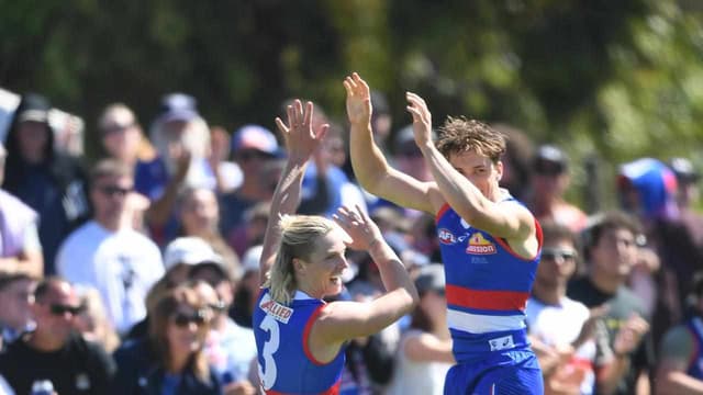 Weightman kicks six as Bulldogs sink Suns in AFL