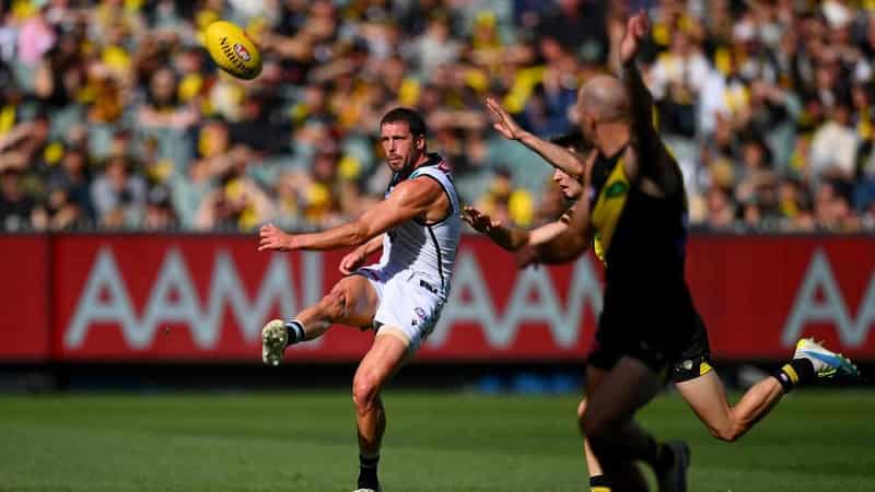 Port celebrate Boak's 350th with AFL win over Tigers