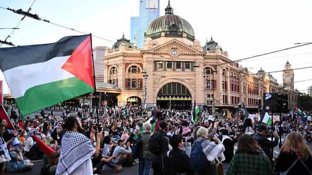 Pro-Palestine activists block major CBD intersection