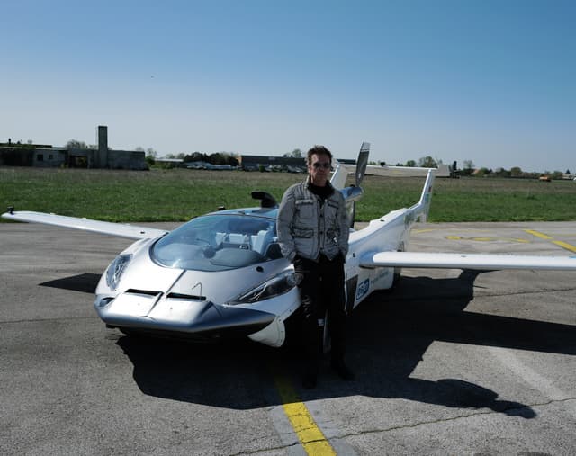 Jean-Michel Jarre is world's first passenger to take off in KleinVision's flying AirCar