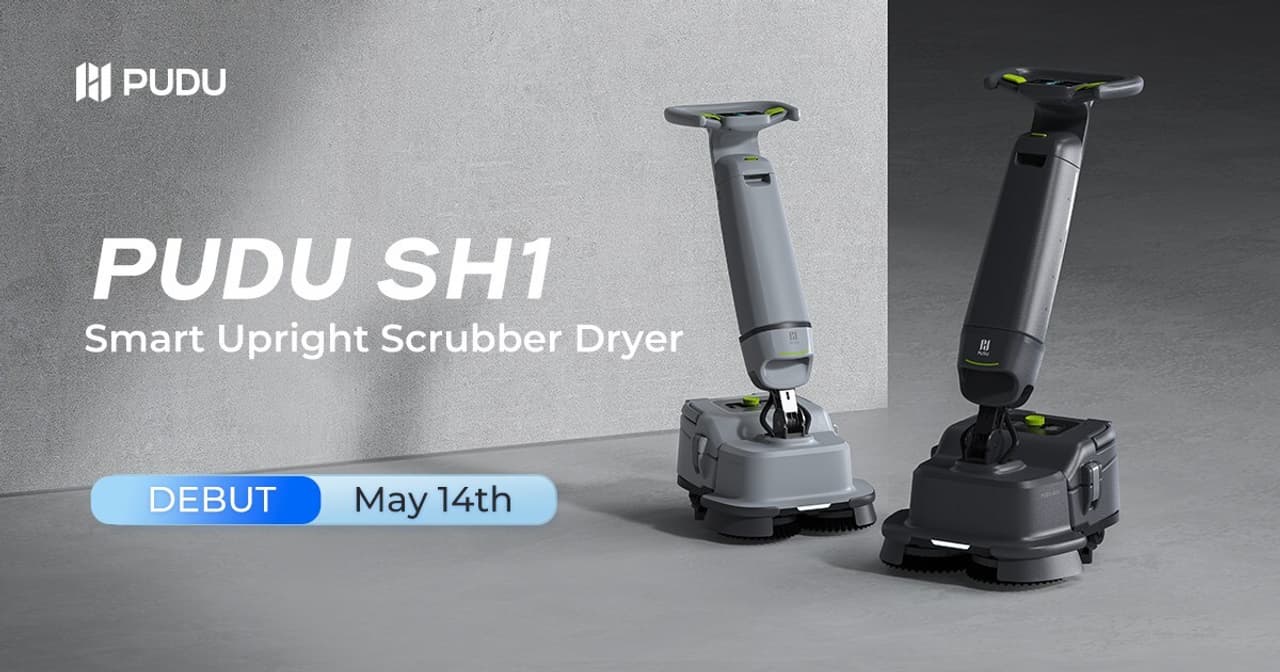 Pudu Robotics Unveils Enhanced PUDU SH1 Smart Upright Scrubber Dryer at Interclean 2024