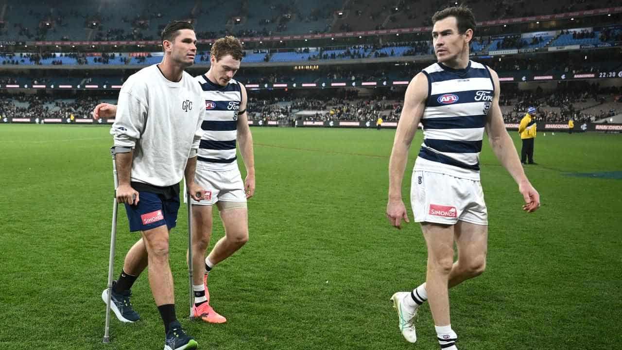 Cats concerns over Dangerfield ban, Hawkins injury