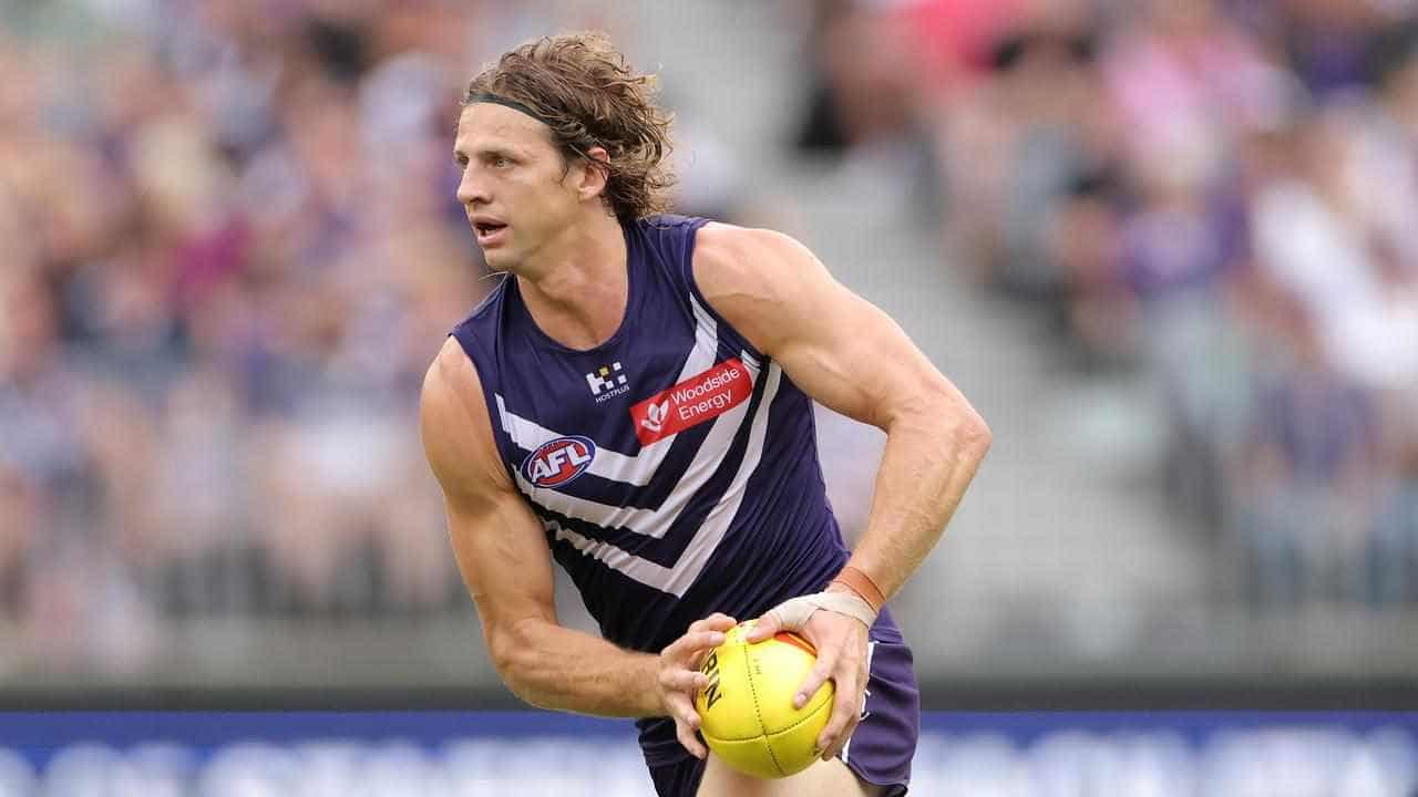 Nat Fyfe the tagger receiving lots of love at Dockers