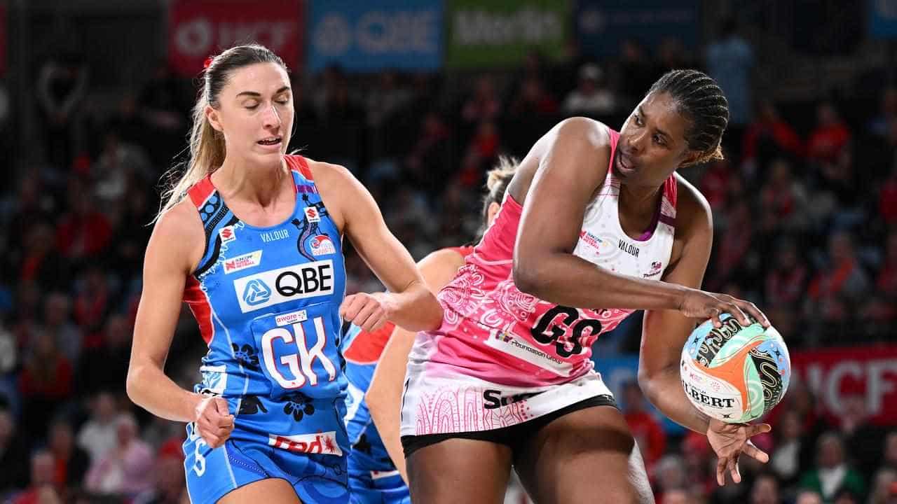 Thunderbirds smash Swifts to top Super Netball ladder