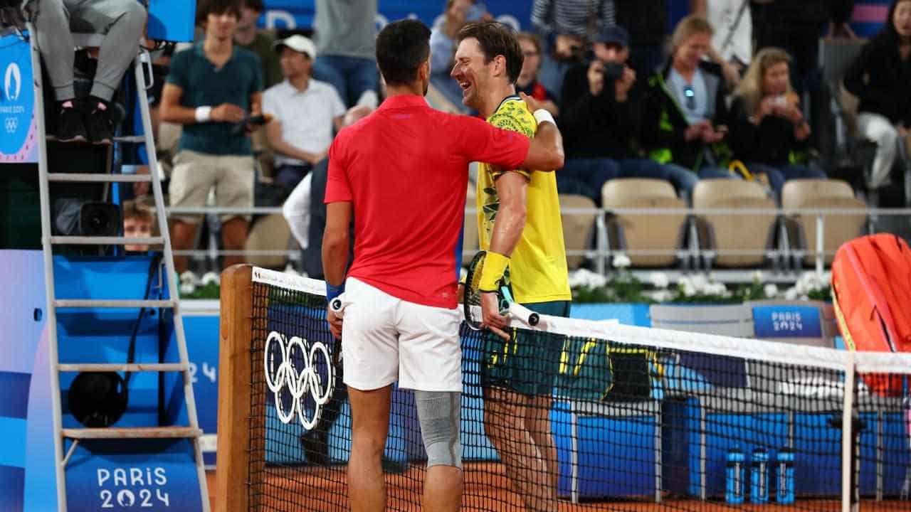 Ebden all smiles after avoiding Djokovic 'double bagel'