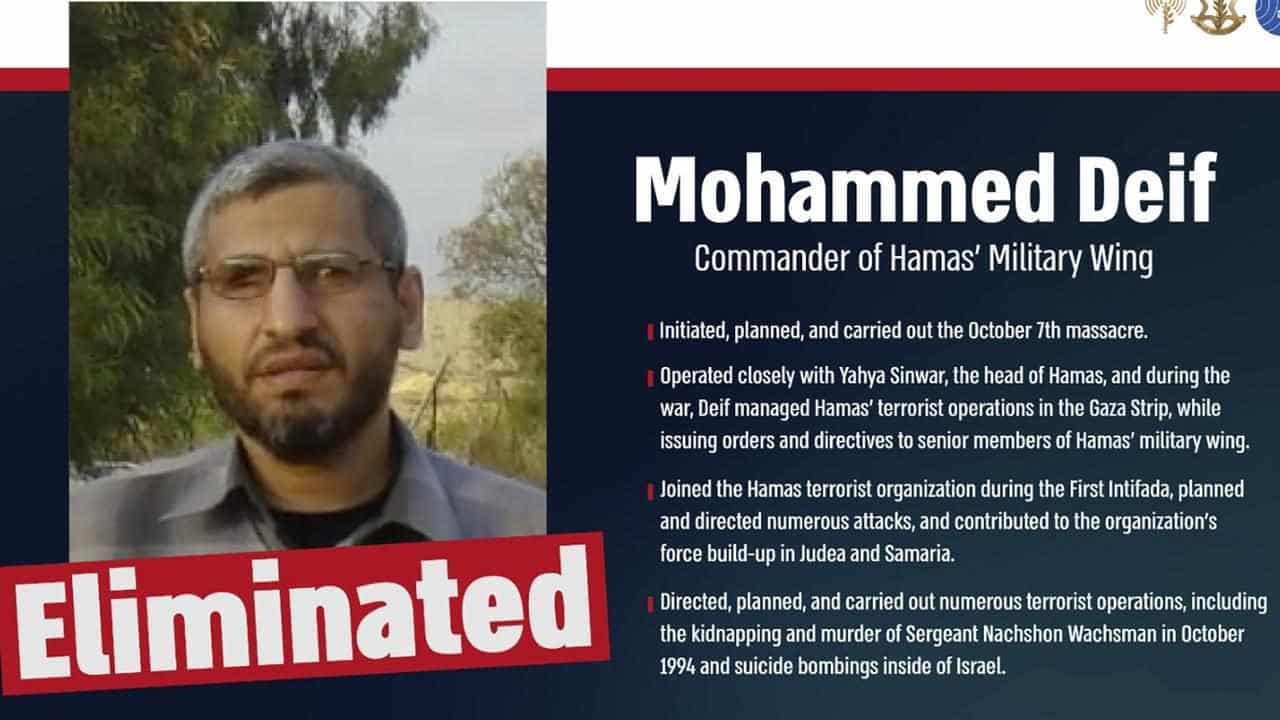 Death of Hamas military leader confirmed, Israel says