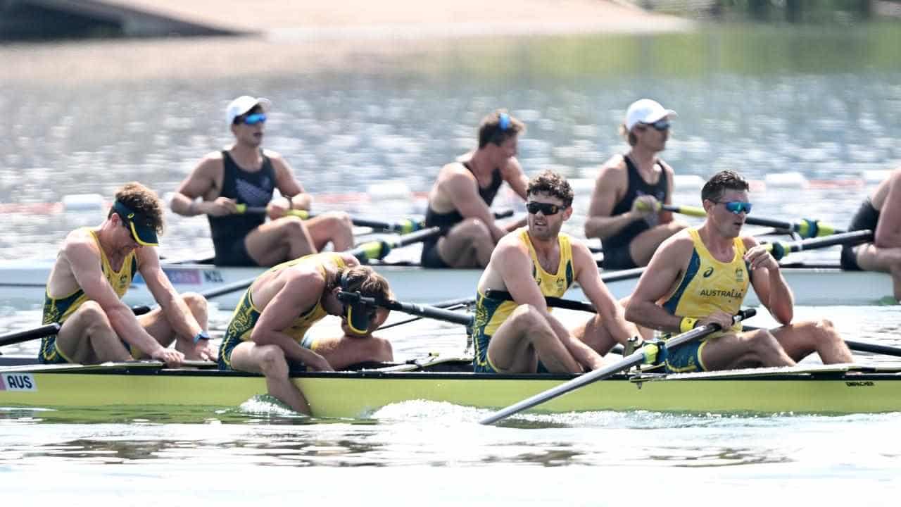 Men's four unable to maintain Olympic rowing medal run