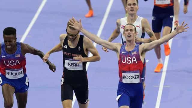 American Cole Hocker wins shock Olympic 1500m gold