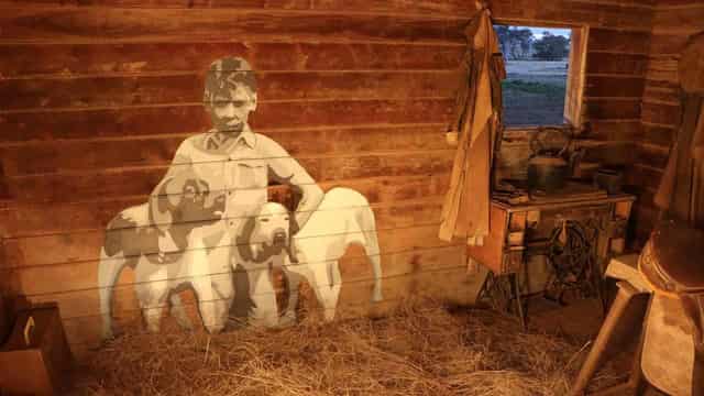 Murals on an empty farm house helped a family's grief