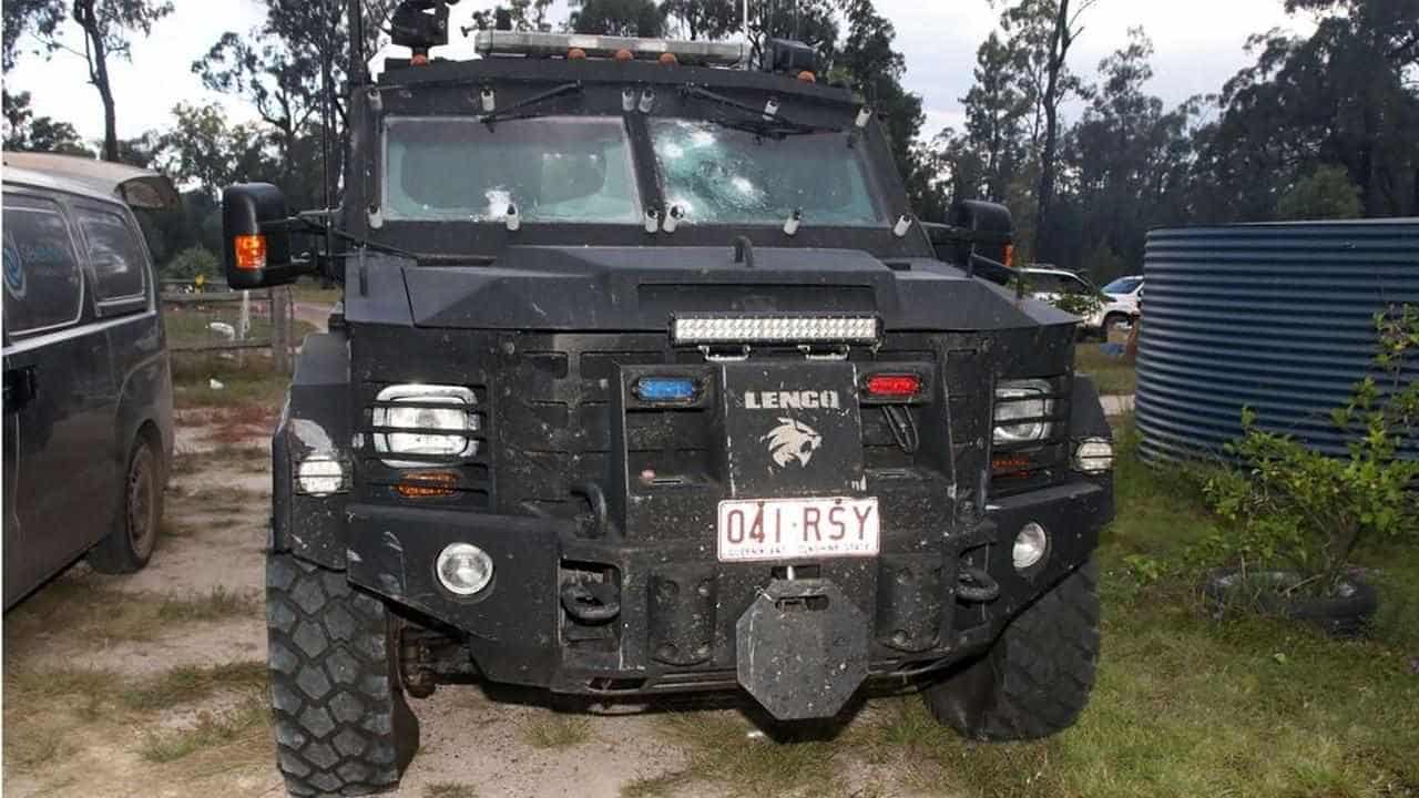 Volley of gunfire 'rocked' heavily armoured cop vehicle