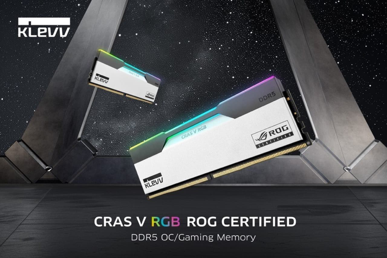 KLEVV INTRODUCES THE CRAS V RGB ROG CERTIFIED DDR5 MEMORY KITS