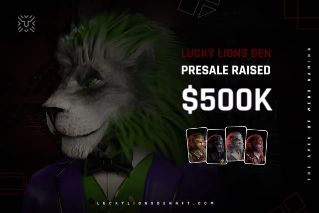 Lucky Lions Den NFT Presale Breaks Records and Raises $500K