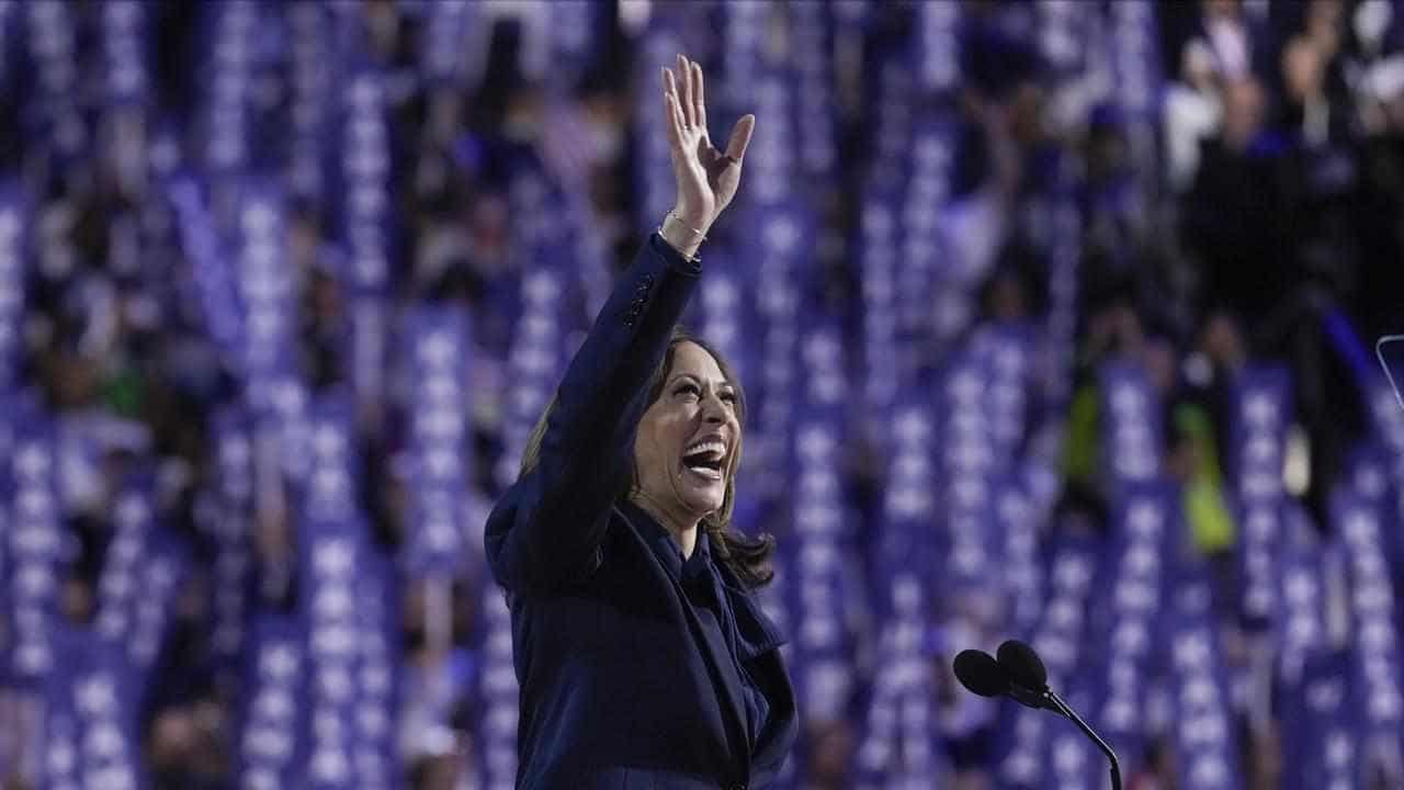 Harris takes on Gaza war, tyranny in convention finale