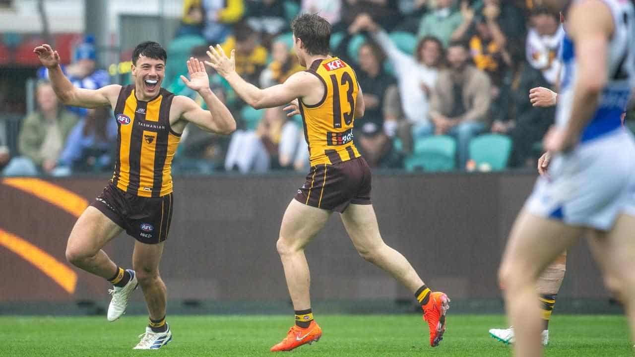 Hawthorn make AFL top eight with Kangaroos rout