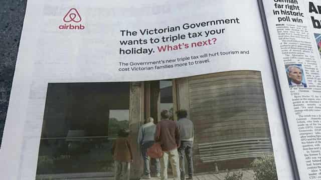 Minister hits back at 'triple taxed' Airbnb campaign