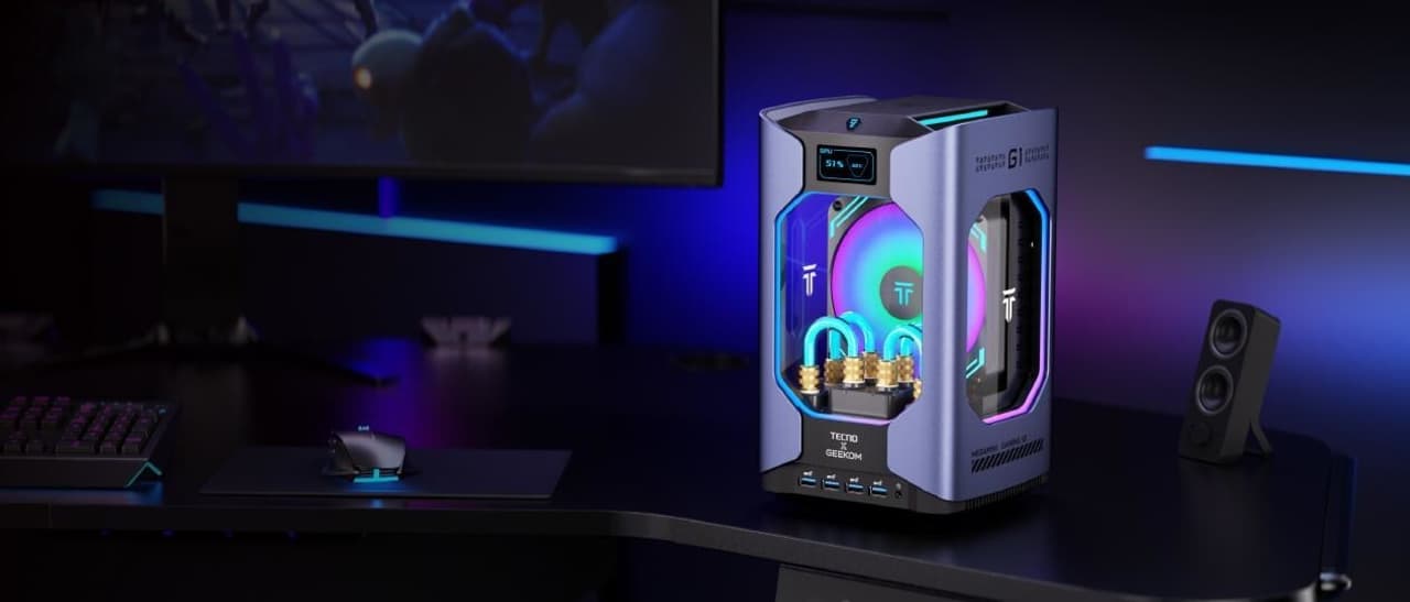 TECNO X GEEKOM Launches MEGAMINI G1: World's Smallest Water-Cooled Gaming PC