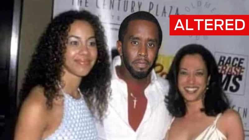 Images do not show Kamala Harris posing with rapper 'Diddy'