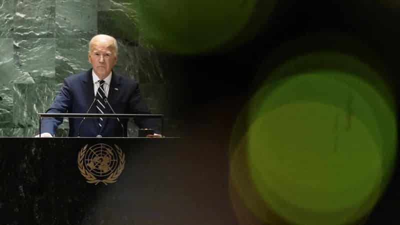 In final UN address, Biden calls for calm in Mideast