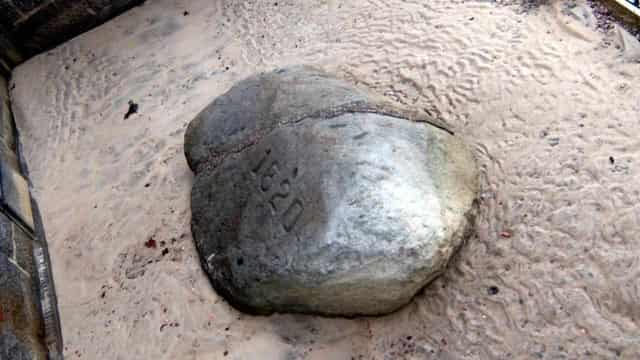 Claim famous rock still at same sea level after 400 years is misleading