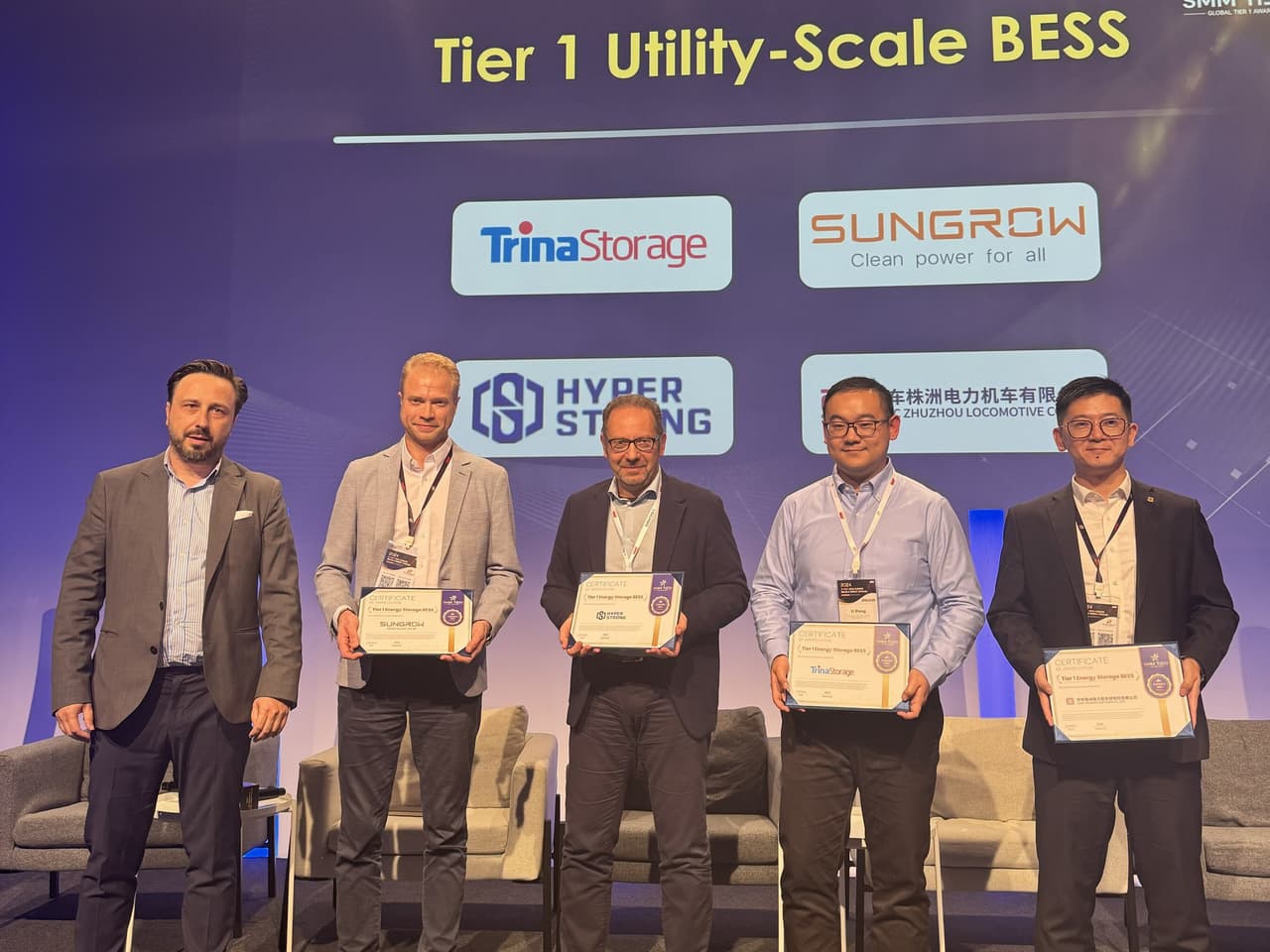 Trina Storage further Recognized as a Tier 1 BESS Provider by SMM for Energy Storage Excellence