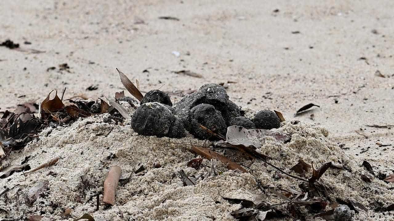 Beach closed, swimmers warned over mystery 'tar balls'