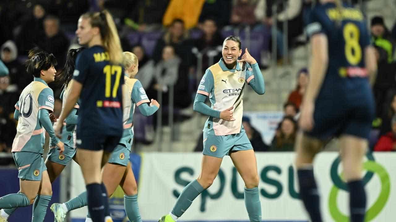 Three Matildas score as Man City, Arsenal win in Europe