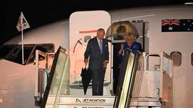 King Charles and Queen Camilla touch down in Australia