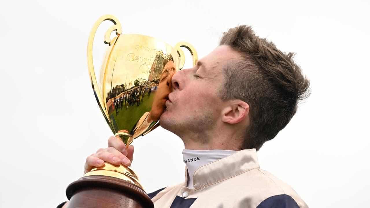 'Battler' Harry Coffey claims dream Caulfield Cup win