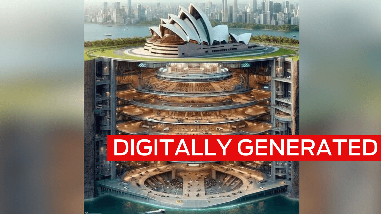 Sydney Opera House’s ‘subterranean chamber’ the product of digital mischief