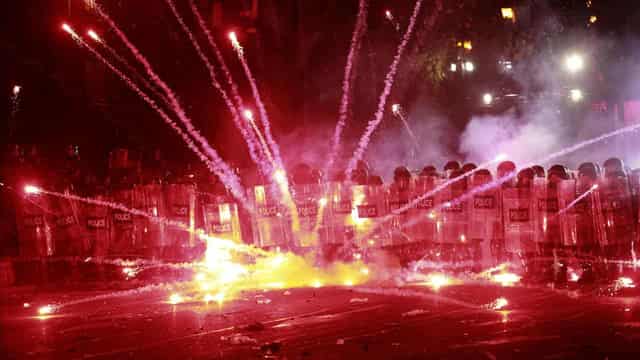 Georgia protesters in third night of demonstrations