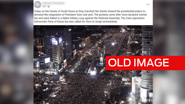 Old protest photo falsely linked to South Korean President Yoon