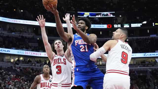 Embiid returns with a bang to trump Giddey's Bulls