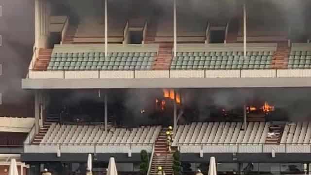 Suspected arsonist arrested over racecourse stand blaze