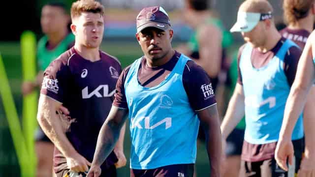 Banned star Ezra Mam returns to training with Broncos