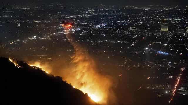 Hollywood Hills burn as LA engulfed by 'the big one'