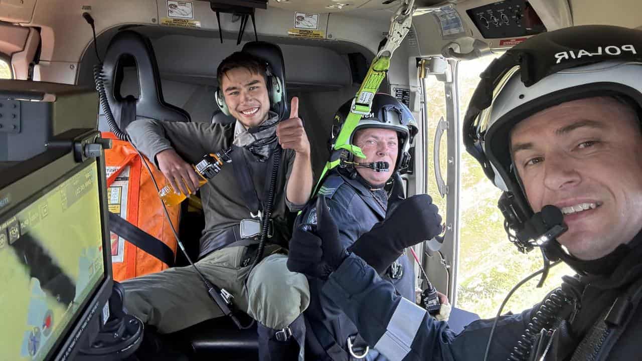 'You guys are angels': lost hiker's tears with rescuers