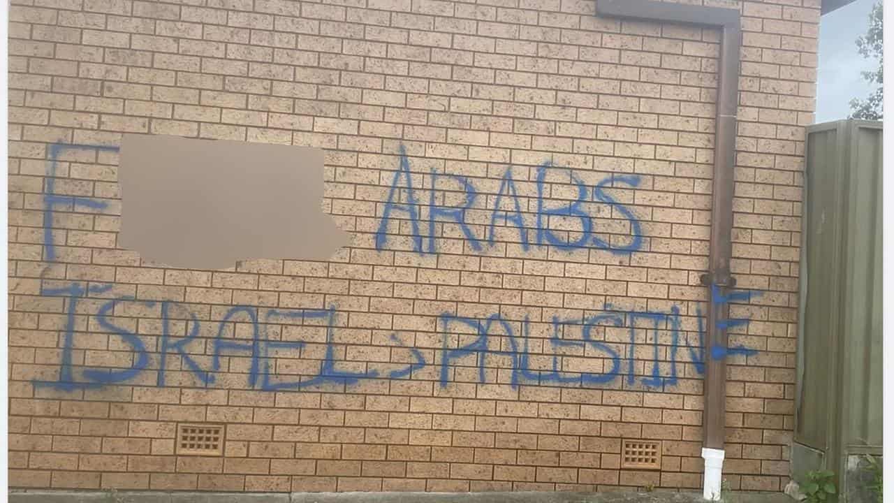 Racist graffiti targets Arabic community