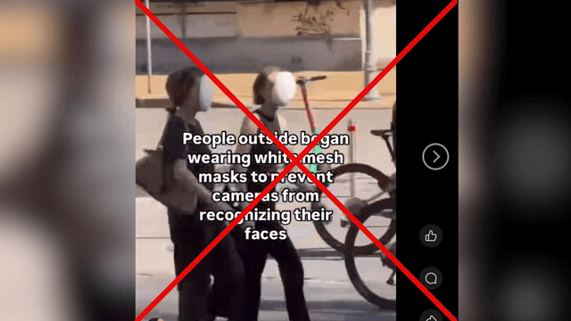 Video shows music promo masks, not bid to block surveillance cameras