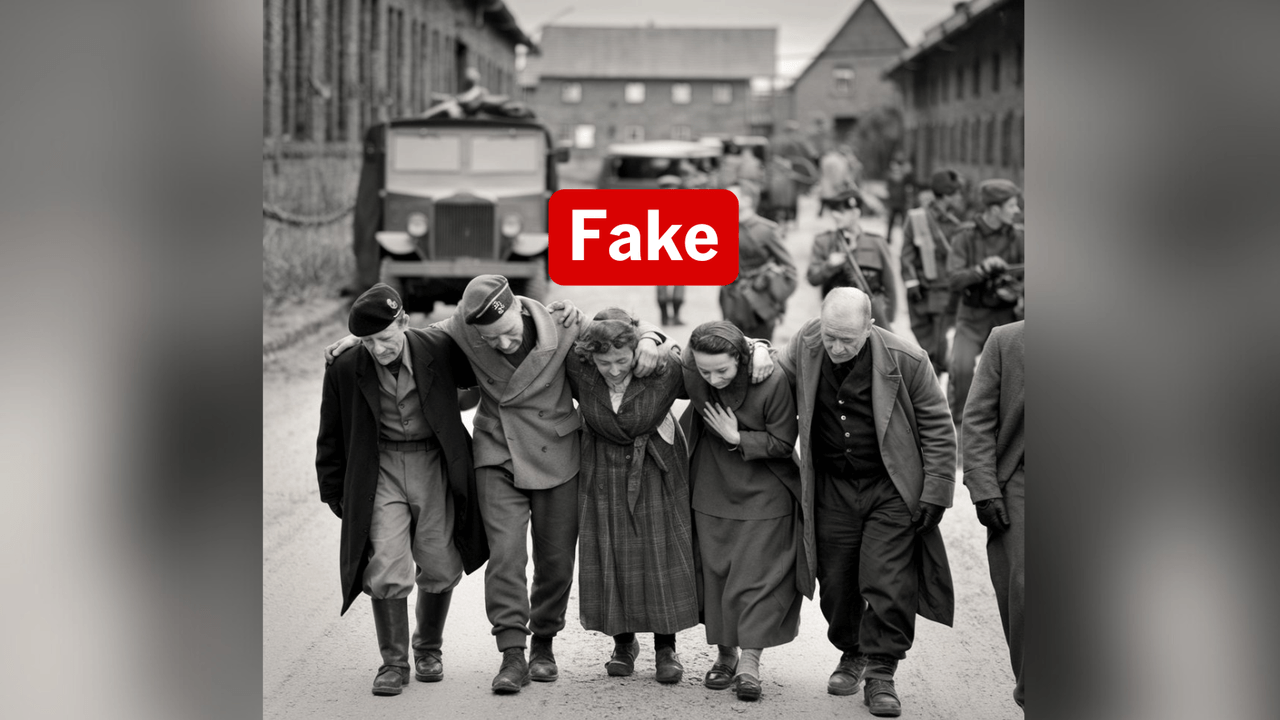 History being rewritten with AI images of The Beatles, Auschwitz liberation