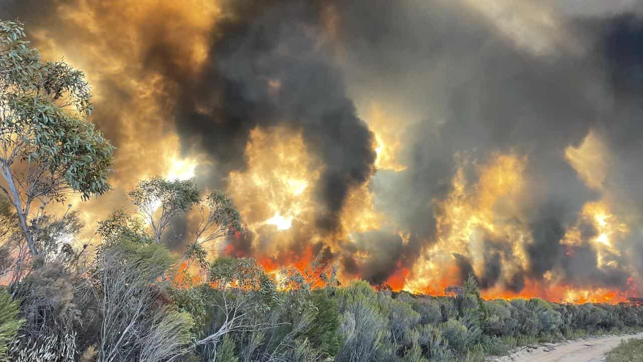 Homes lost, fire crew's lucky escape from burning ute